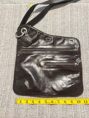 Los Robles Polo Time Brown Leather Crossbody Bag Argentina Made Genuine Leather